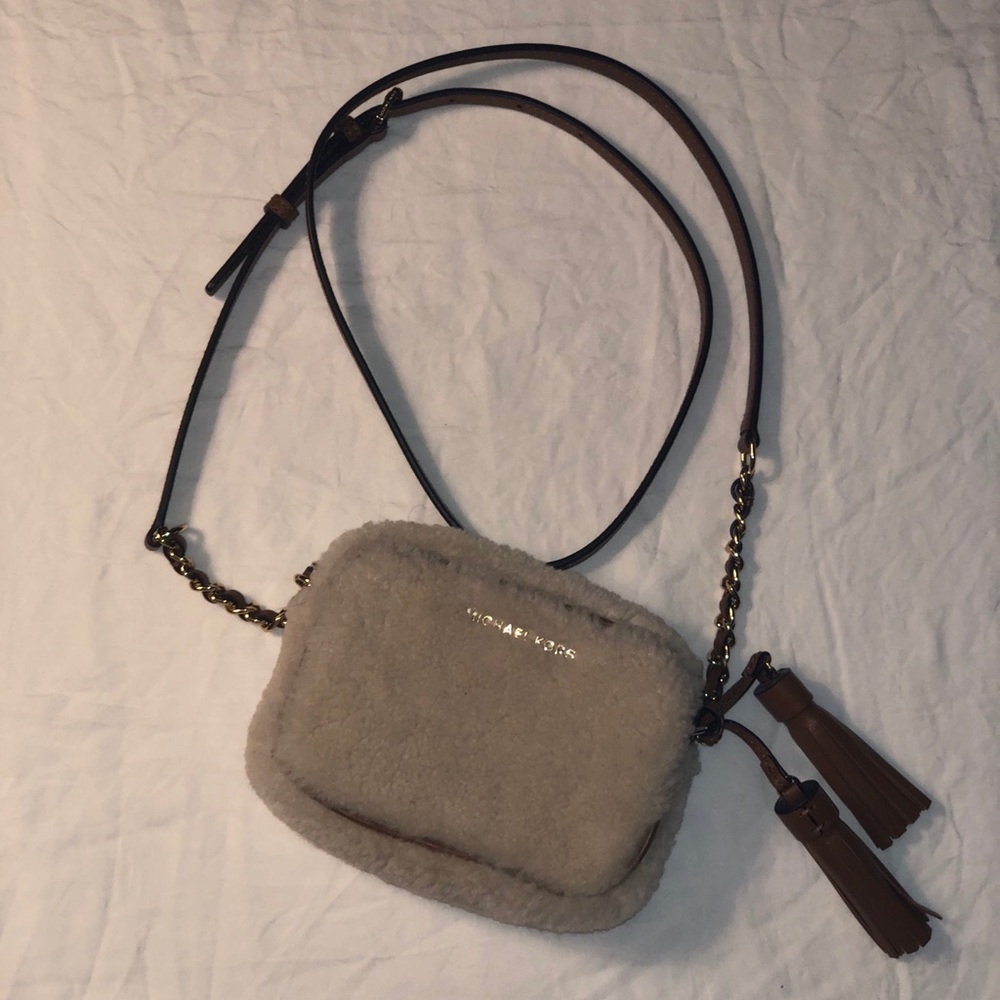Authentic Tan Fur Michael Kors Crossbody